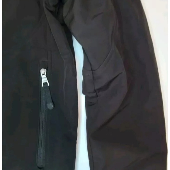 Guess Soft Shell Nylon Jacket Women's Size Small Black Windbreaker Full Zip Mock - Picture 3 of 13